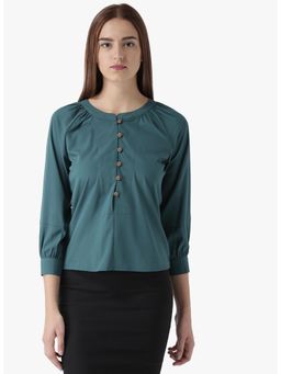 Dodo & Moa - Women Western Wear Tops - Teal