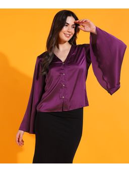 Dodo & Moa - Women Western Wear Shirt - Purple