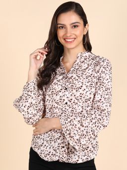 Dodo & Moa - Women Western Wear Tops - Beige