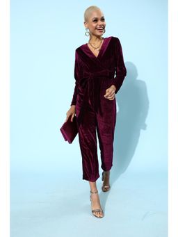 Dodo & Moa - Women Western Wear Jumpsuits - Purple (Set of 2)