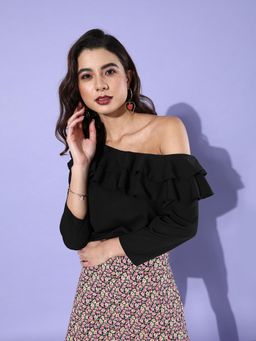 Dodo & Moa - Women Western Wear Tops - Black