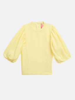 Blue Giraffe - Yellow Solid Top