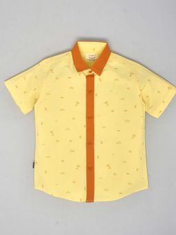 YOUMAA - Yellow Printed Shirt