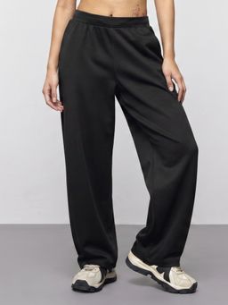 The Souled Store - Barrel-Fit Ink Black Women Trouser