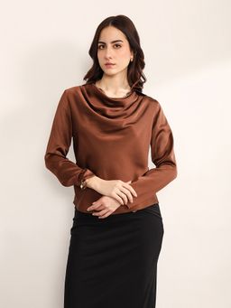 Kazo - Brown Eternal Top With Attached Chain