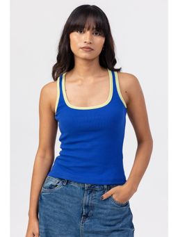 PAST MODERN - Cobalt And Green Dual Tank Top