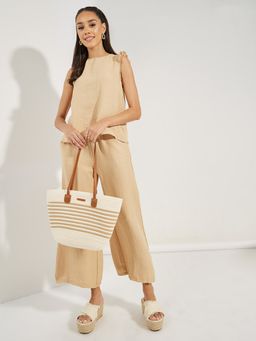 Styli - Women Beige Solid Co-Ord (Set of 2)