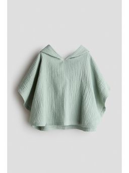 H&M - Unisex Green Cotton Muslin Poncho Towel