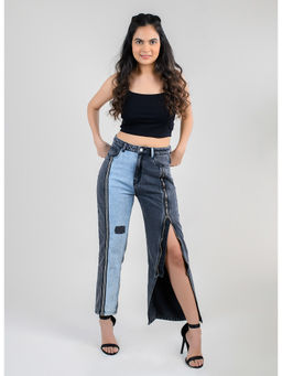 FREAKINS - Asymmetrical Jeans in Grey
