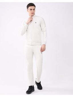 Monte Carlo - Men's Off White Full Sleeve Sweatshirt with Track Pant