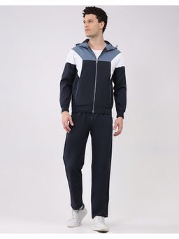 Monte Carlo - Men's Full Sleeve Blue Jacket with Track Pant