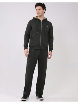 Monte Carlo - Men's Olive Full Sleeve Sweatshirt with Track Pant