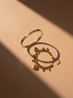 Palmonas - Women Heart Charm Detailed Bracelets (Pack of 2)