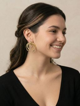 Kraft Smiths - Women Krusha Layered Modern Drop Earrings