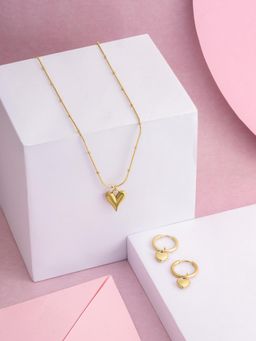 Palmonas - Women Golden Heart Promise Jewellery Set