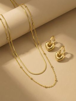 Palmonas - Women Golden Heart Glow Jewellery Set