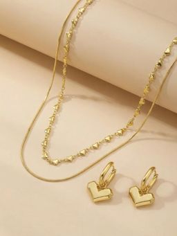 Palmonas - Women Gold Love Bound Heart Elegance Jewellery Set