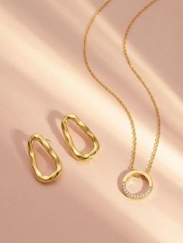 Palmonas - Women Delicate Halo Edge Stone Jewellery Set