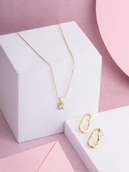 Palmonas - Women Flow and Form White Stone Jewellery Set