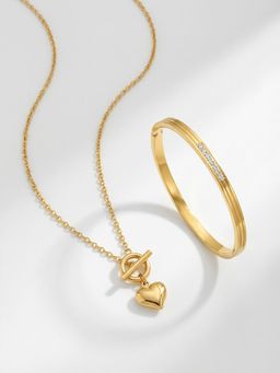 Palmonas - Women Lovely Heart Lights Jewellery Set