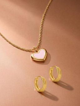Palmonas - Women Heartfelt Glow Dual Tone Jewellery Set