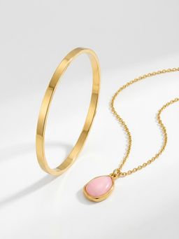 Palmonas - Women Blush Pink Arc Jewellery Set