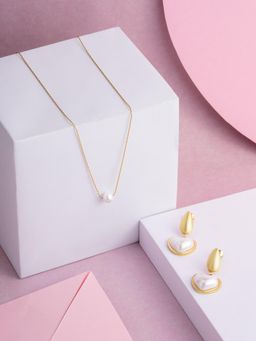 Palmonas - Women Classic Heart Pearl Love Jewellery Set
