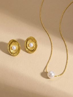 Palmonas - Women Pearl Glow Heritage Jewellery Set