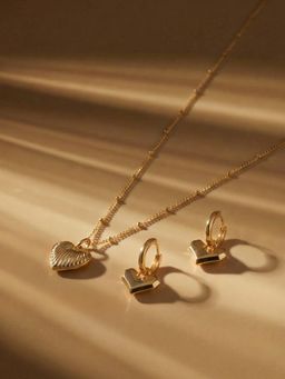 Palmonas - Women Gold Mystic Heart Love Jewellery Set