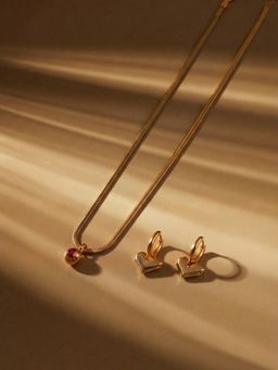 Palmonas - Women Pink Heart Throb Jewellery Set