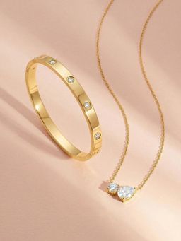 Palmonas - Women White Stone Soft Gleam Jewellery Set