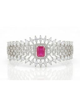 Nuyug - Women Pink American Diamond Bracelet