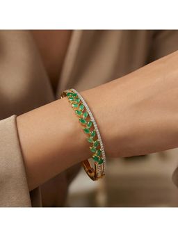Nuyug - Women Green Nazakat American Diamond Bracelet