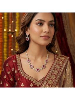 Nuyug - Women Regal American Diamond Necklace Set