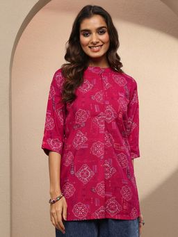 Libas - Women Printed Silk Blend Straight Kurti