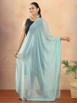 Hella Fashions - Sage Blue Solid Dupatta