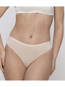 MIEZ - Beige Everyday Mid Rise Mesh Bikini Panty