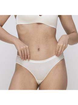 MIEZ - White Casual Low Rise Bikini Panty