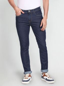 Arrow Sports - Men Navy Blue Mid Rise Skinny Fit Jeans