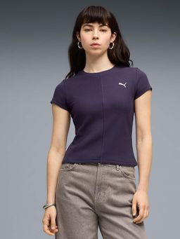 Puma - Purple Solid Slim T-Shirt