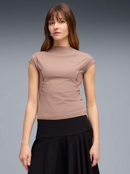 Puma - Beige Solid Slim T-Shirt