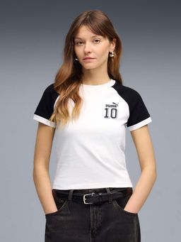 Puma - White Colorblock Slim T-Shirt