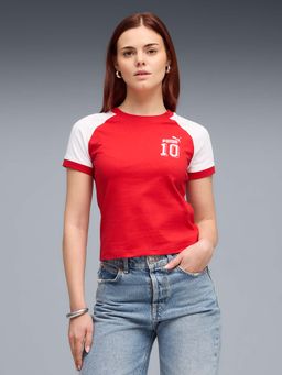 Puma - Red Colorblock Slim T-Shirt