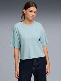 Puma - Blue Solid Relaxed T-Shirt