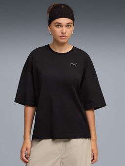 Puma - Black Solid Oversized T-Shirt