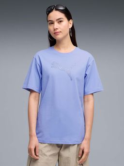 Puma - Purple Printed Relaxed T-Shirt