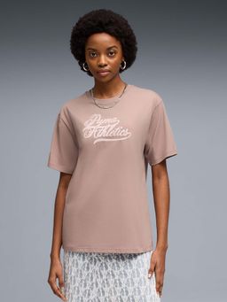 Puma - Beige Printed Relaxed T-Shirt