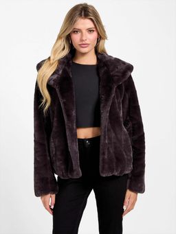 Guess - Brown Solid Regular Jacket