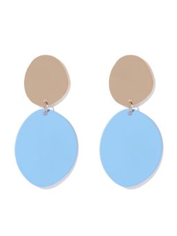 Forever New - Olympia Coated Organic Disc Drop Earring