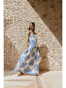 FancyPants - Blue Sea Shell Maxi Dress